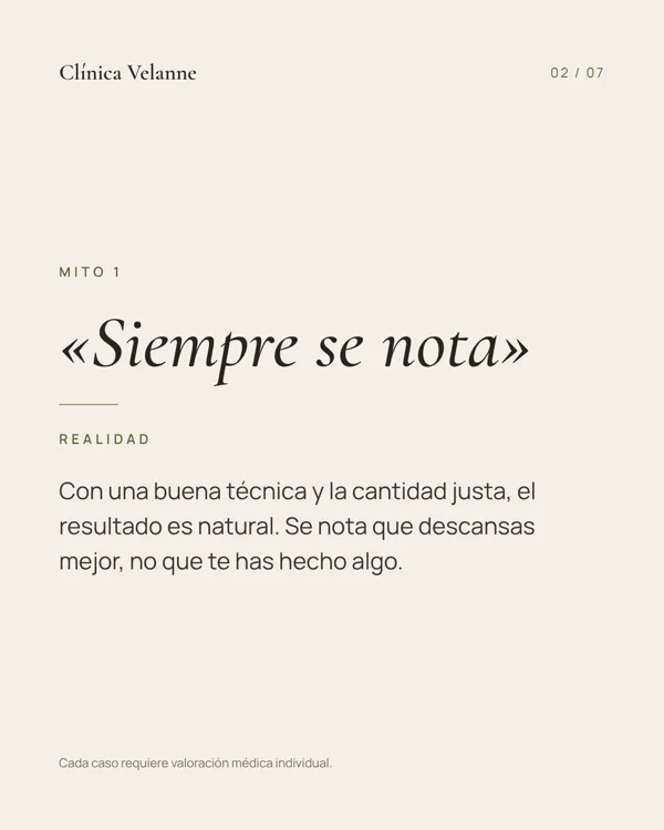 Mito 1: siempre se nota